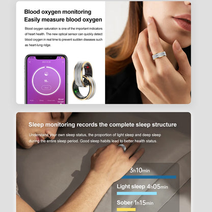 Health Waterproof Smart Ring for Enhanced Wellness, Sleep and Activity Monitoring